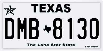TX license plate DMB8130