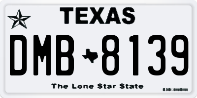 TX license plate DMB8139