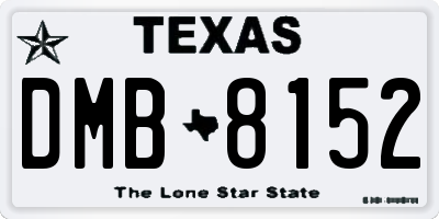TX license plate DMB8152