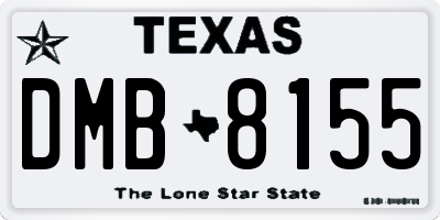 TX license plate DMB8155