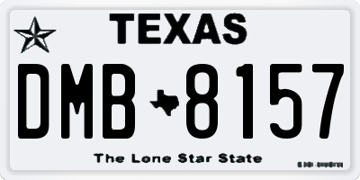 TX license plate DMB8157