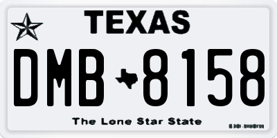 TX license plate DMB8158