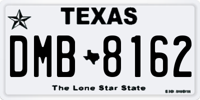 TX license plate DMB8162