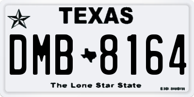 TX license plate DMB8164