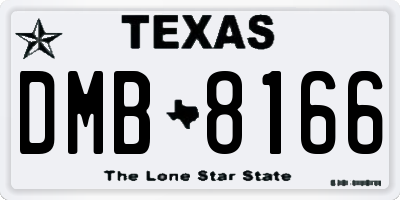 TX license plate DMB8166