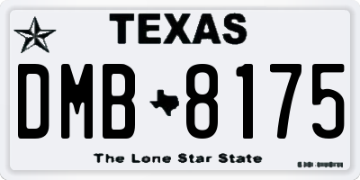 TX license plate DMB8175