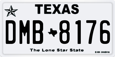 TX license plate DMB8176