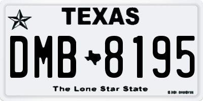 TX license plate DMB8195