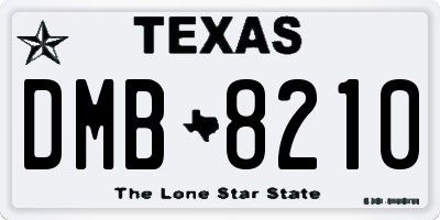 TX license plate DMB8210