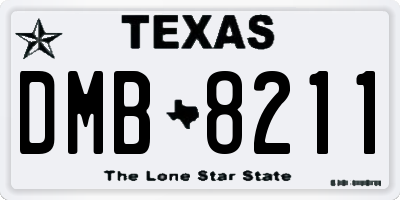 TX license plate DMB8211