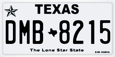 TX license plate DMB8215