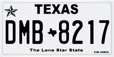 TX license plate DMB8217