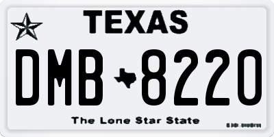 TX license plate DMB8220