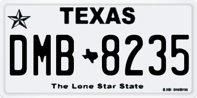 TX license plate DMB8235