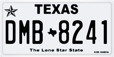 TX license plate DMB8241