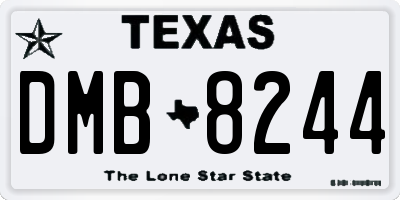 TX license plate DMB8244