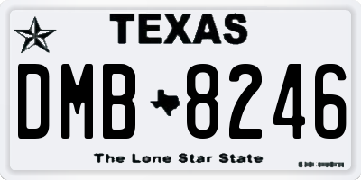 TX license plate DMB8246