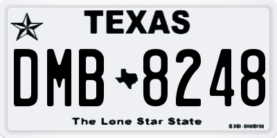 TX license plate DMB8248