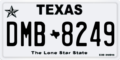 TX license plate DMB8249