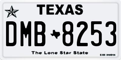 TX license plate DMB8253