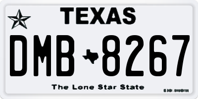 TX license plate DMB8267