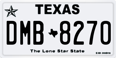 TX license plate DMB8270