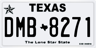 TX license plate DMB8271