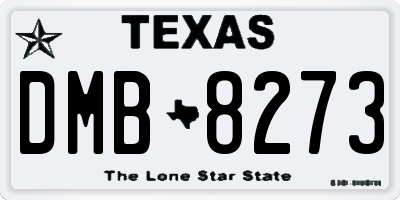 TX license plate DMB8273