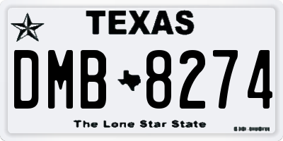 TX license plate DMB8274