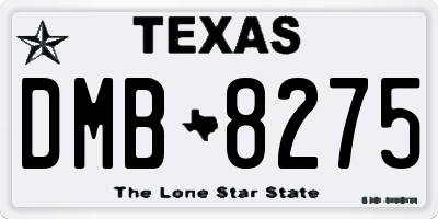 TX license plate DMB8275