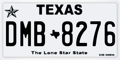 TX license plate DMB8276