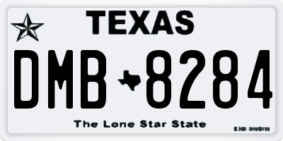 TX license plate DMB8284