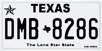 TX license plate DMB8286