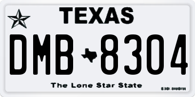 TX license plate DMB8304