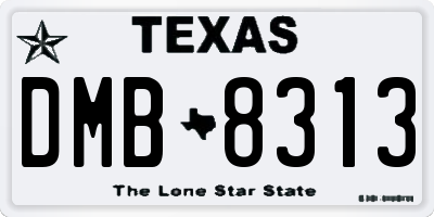 TX license plate DMB8313