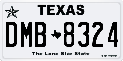 TX license plate DMB8324