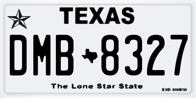 TX license plate DMB8327