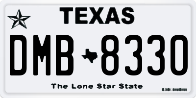 TX license plate DMB8330
