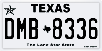 TX license plate DMB8336