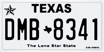 TX license plate DMB8341