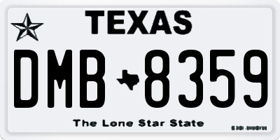 TX license plate DMB8359