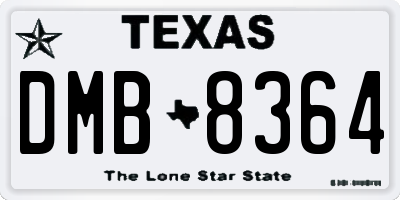 TX license plate DMB8364