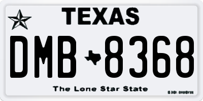 TX license plate DMB8368