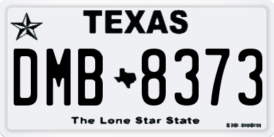 TX license plate DMB8373