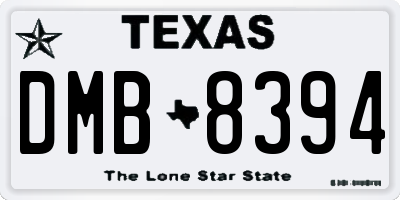 TX license plate DMB8394