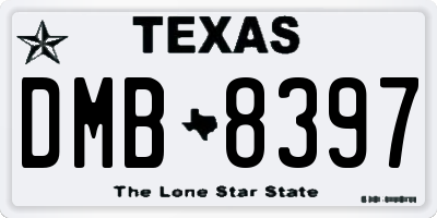 TX license plate DMB8397