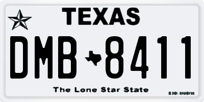 TX license plate DMB8411