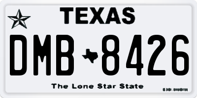 TX license plate DMB8426