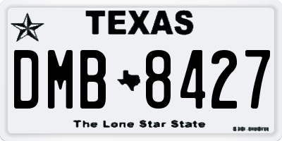 TX license plate DMB8427