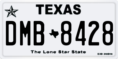 TX license plate DMB8428